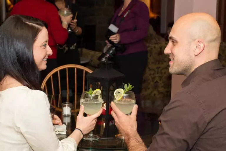 Poconos Resort Getaway: Planning your next romantic vacation 2 Couple enjoying wine - making toast
