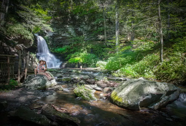 Poconos Resort Getaway: Planning your next romantic vacation 4 Couple waterfall romance