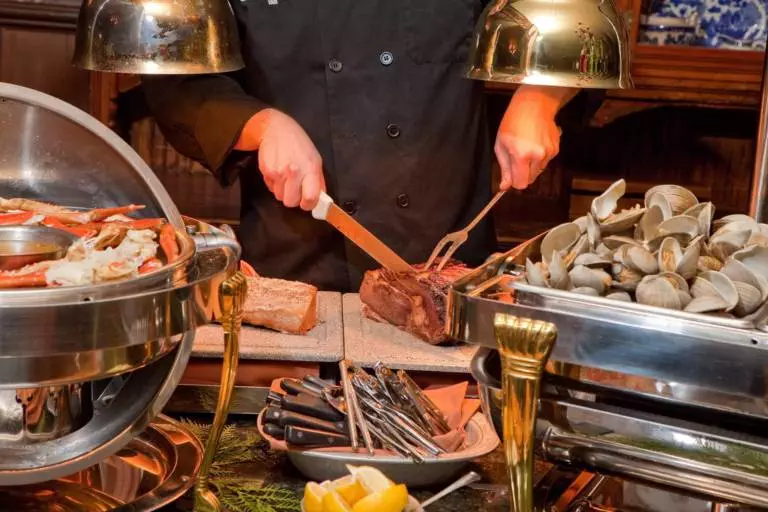 What is a Boutique Poconos Resort? 7 Stroudsmoor buffet Festa Di Mare - carving board